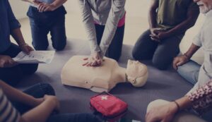 CPR First Aid Training Concept