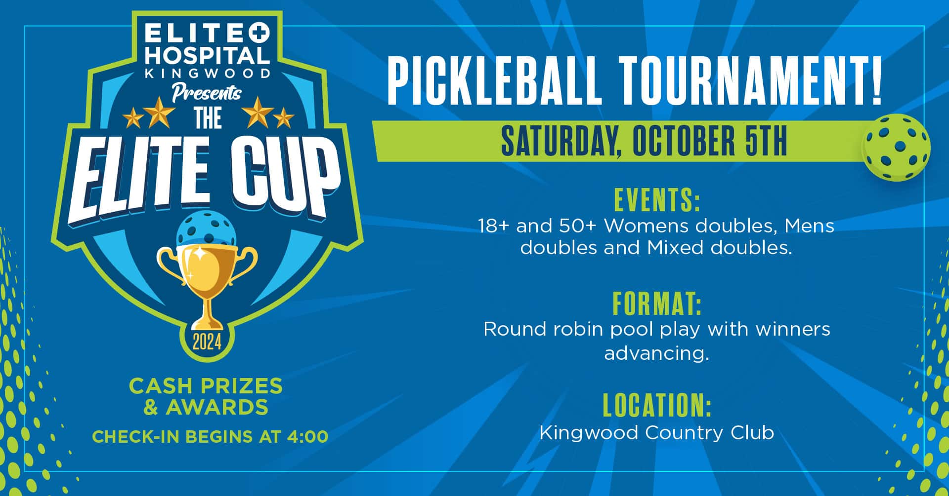 The Elite Cup Pickleball Tournament 2024